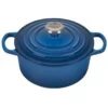 Le Creuset 2 Qt. Round Signature Cast Iron Dutch Oven With Stainless Steel Knob | Marseille Blue