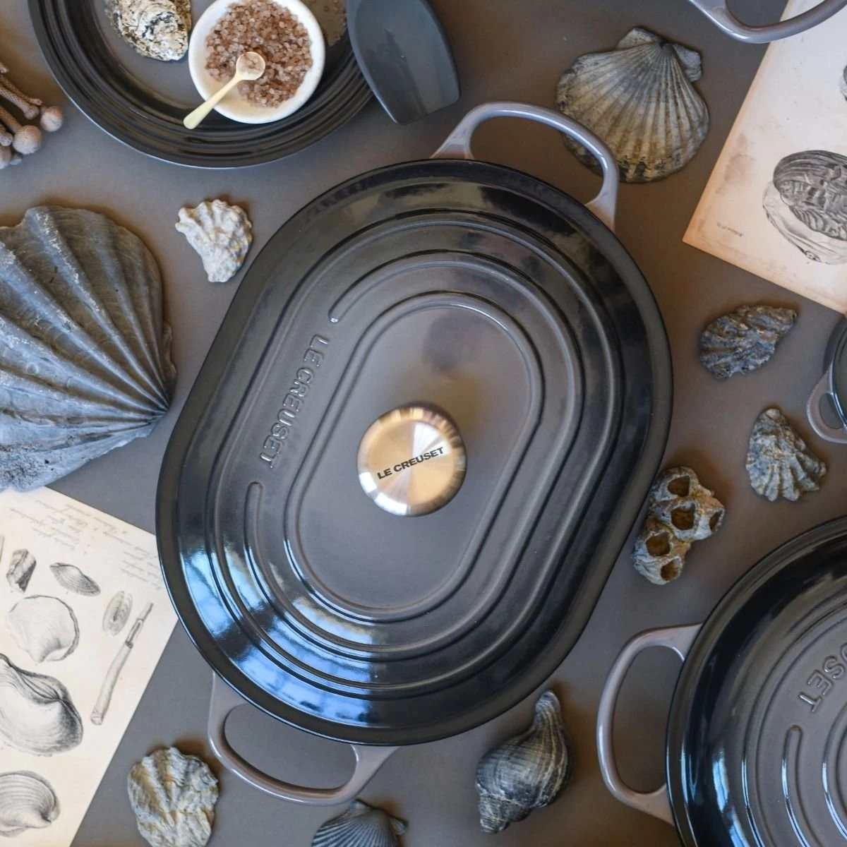 Le Creuset 3.75 Qt. Oval Signature Casserole With Stainless Steel Knob | Oyster Grey 5 Le Creuset 3.75 Qt. Oval Signature Casserole With Stainless Steel Knob | Oyster Grey - Image 5