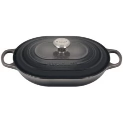 Le Creuset 3.75 Qt. Oval Signature Casserole With Stainless Steel Knob | Oyster Grey