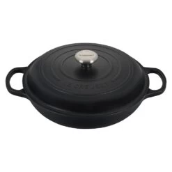Le Creuset 3.5 Qt. Signature Enameled Cast Iron Braiser With Stainless Steel Knob | Licorice