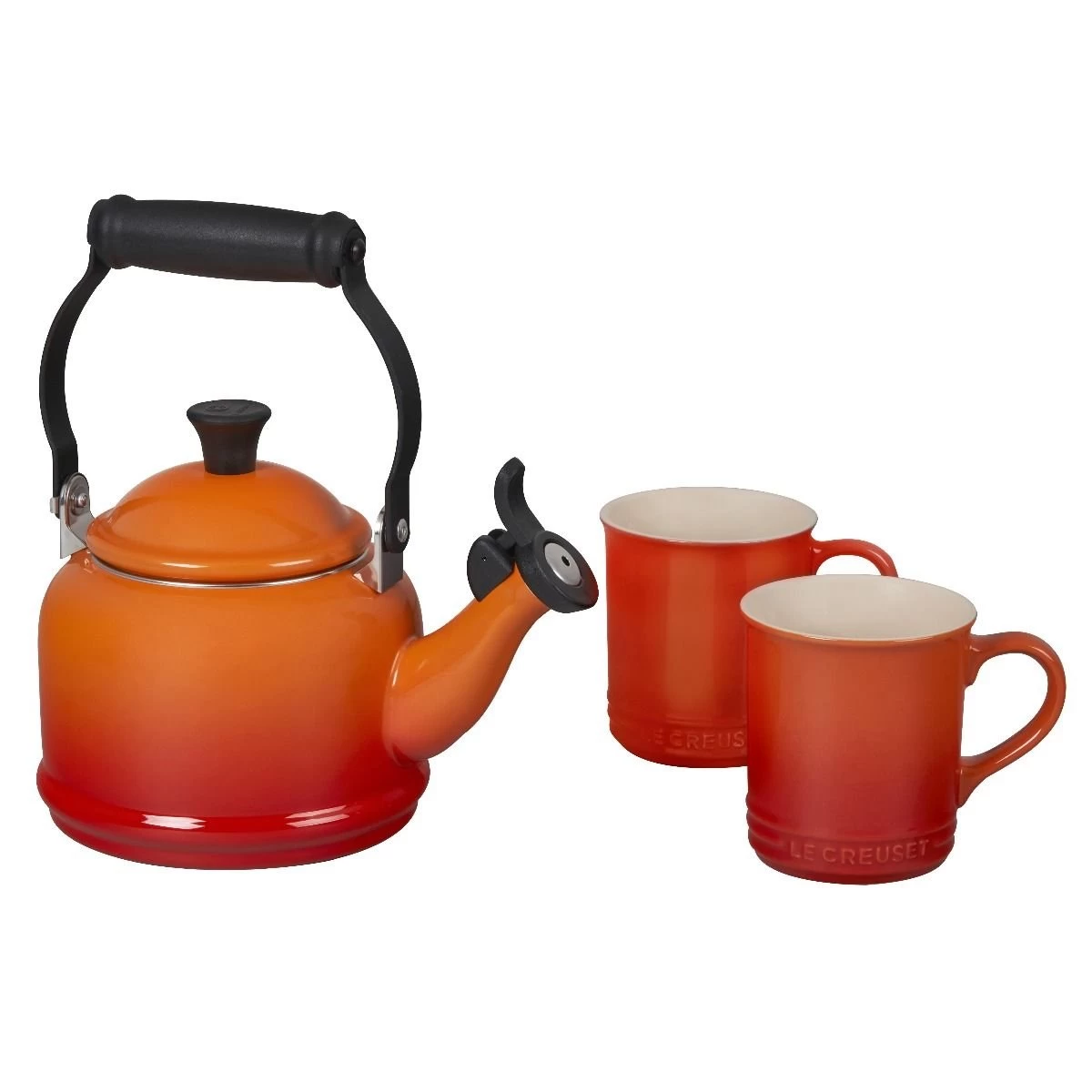 Le Creuset 1.25 Qt. Demi Kettle Tea Pot | Flame Orange 2 Le Creuset 1.25 Qt. Demi Kettle Tea Pot | Flame Orange - Image 2