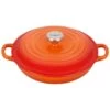Le Creuset 1.5 Qt. Signature Enameled Cast Iron Braiser With Stainless Steel Knob | Flame Orange
