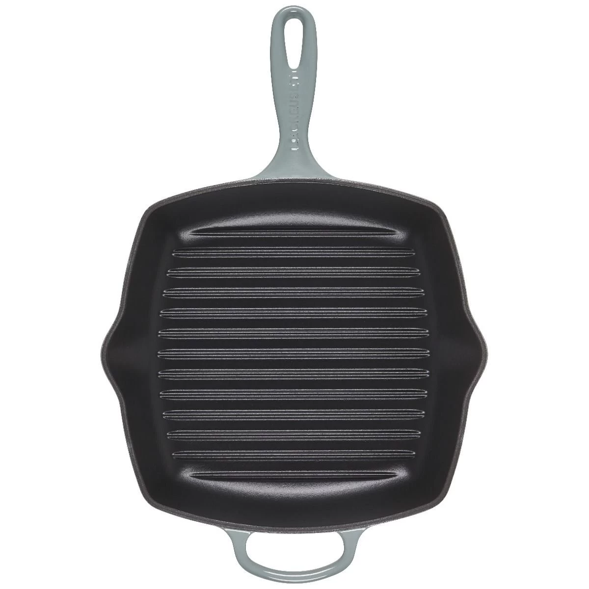 Le Creuset 10.25" Signature Square Grill Skillet | Sea Salt 2 Le Creuset 10.25" Signature Square Grill Skillet | Sea Salt - Image 2