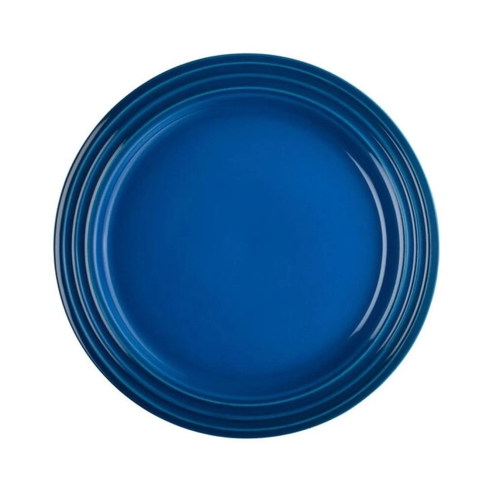 Le Creuset 8.5" Salad Plates - Set Of 4 | Marseille Blue 2 Le Creuset 8.5" Salad Plates - Set Of 4 | Marseille Blue - Image 2